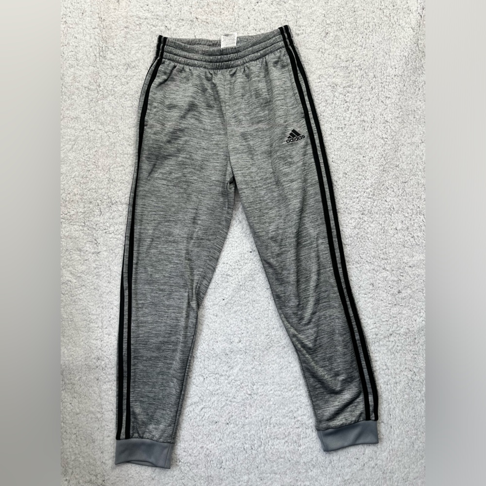 Girls Adidas Gray Cuffed Jogger Athletic Pants Size L
